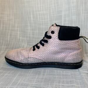 Dr. Martens Maelly WC Ankle Boots Womens Size 9 Waffle Cotton Bubblegum Pink
